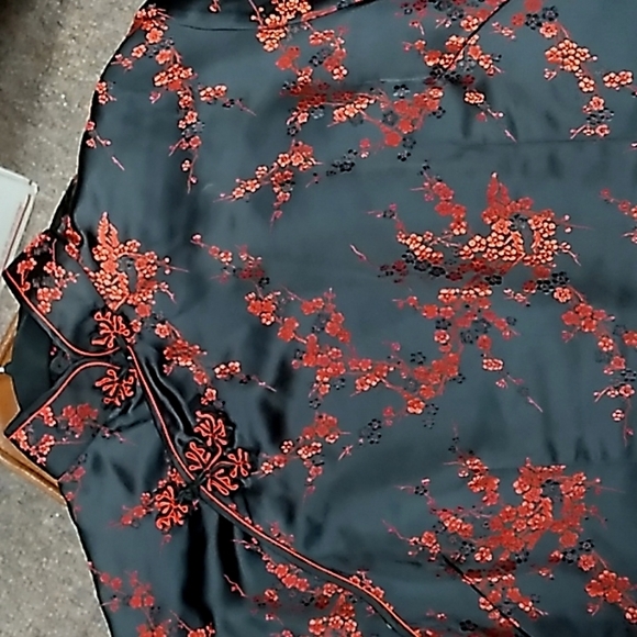 KIMONO BLACK/RED PRINT SIMPLY GORGEOUS!!! SZ L - Picture 10 of 13